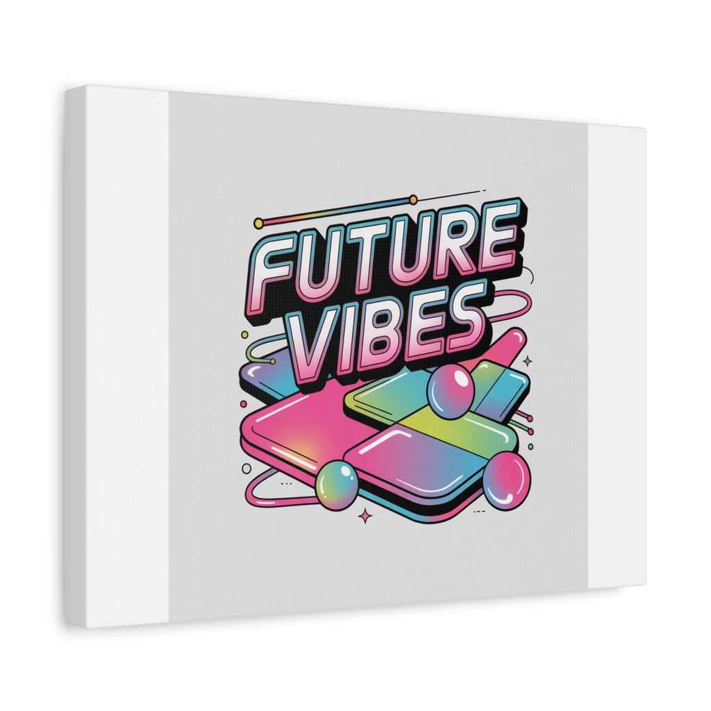 Future Vibes Canvas | Y2K Cyber Holo, Retro Tech Print
