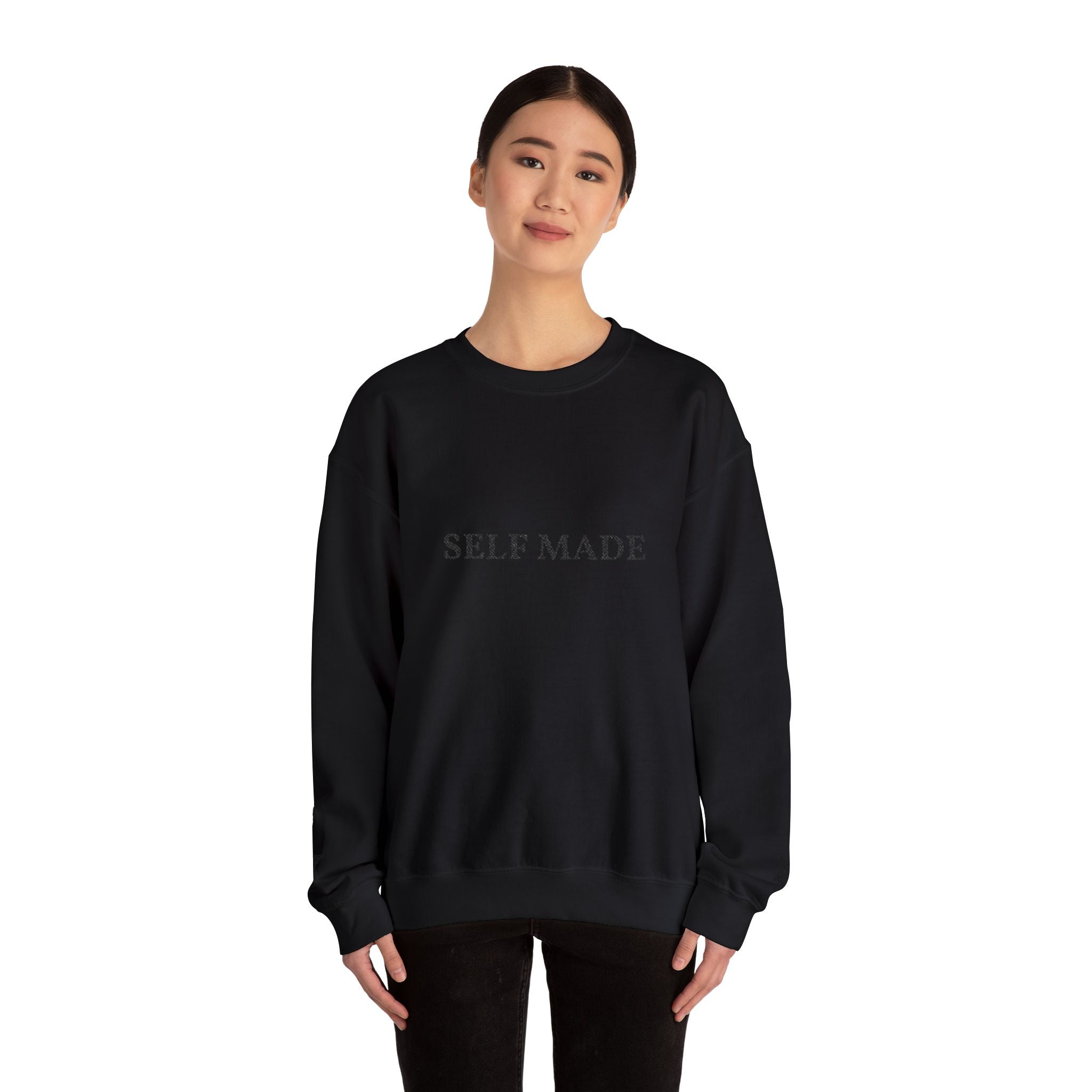Self Made Crewneck Sweatshirt — Minimal Motivational Pullover
