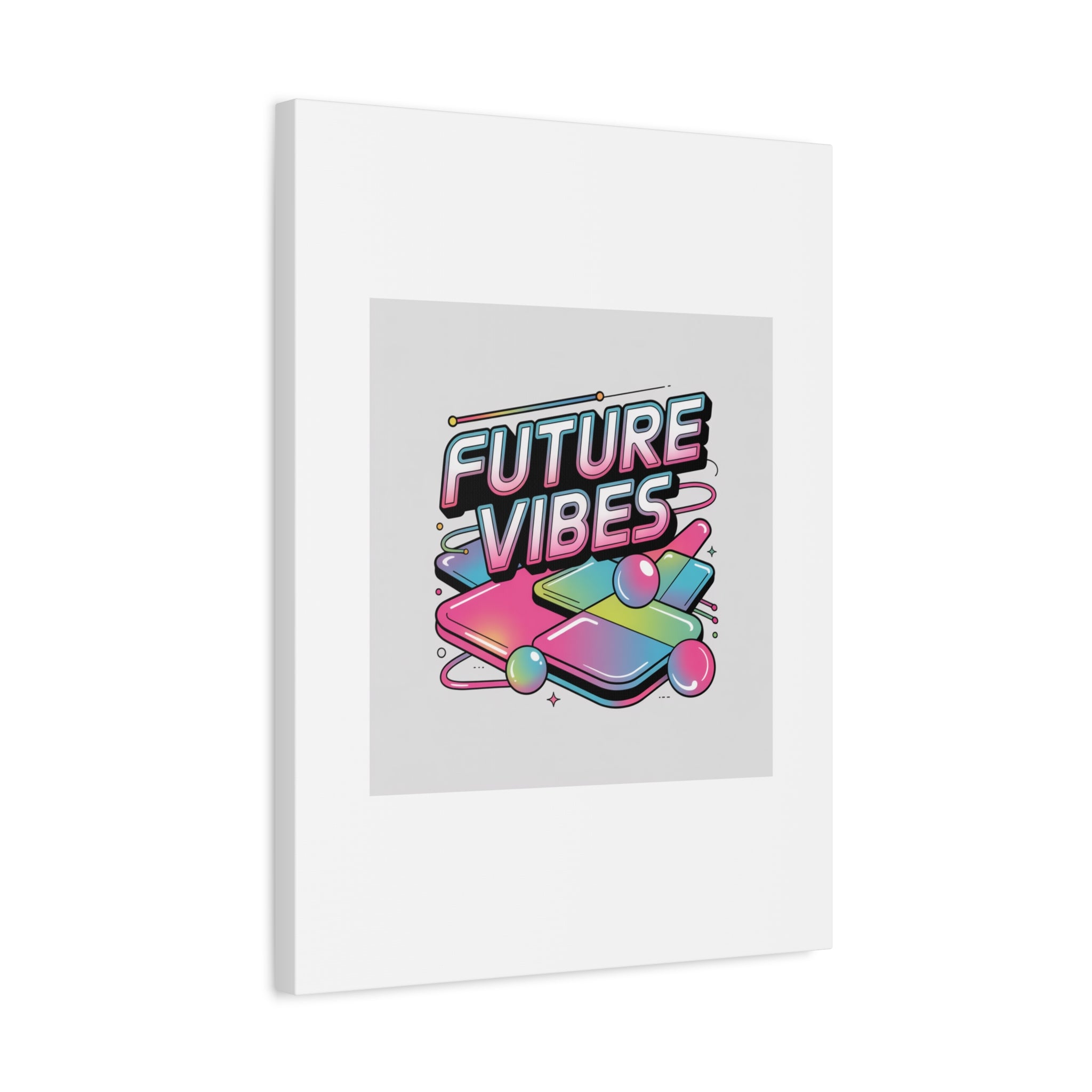 Future Vibes Canvas | Y2K Cyber Holo, Retro Tech Print