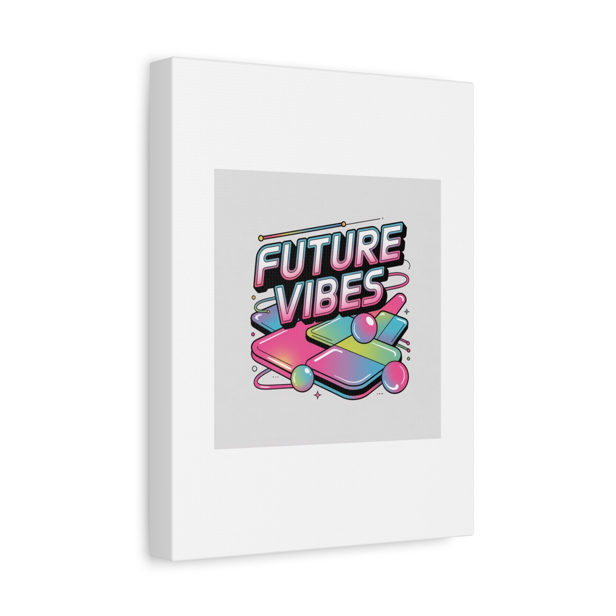 Future Vibes Canvas | Y2K Cyber Holo, Retro Tech Print