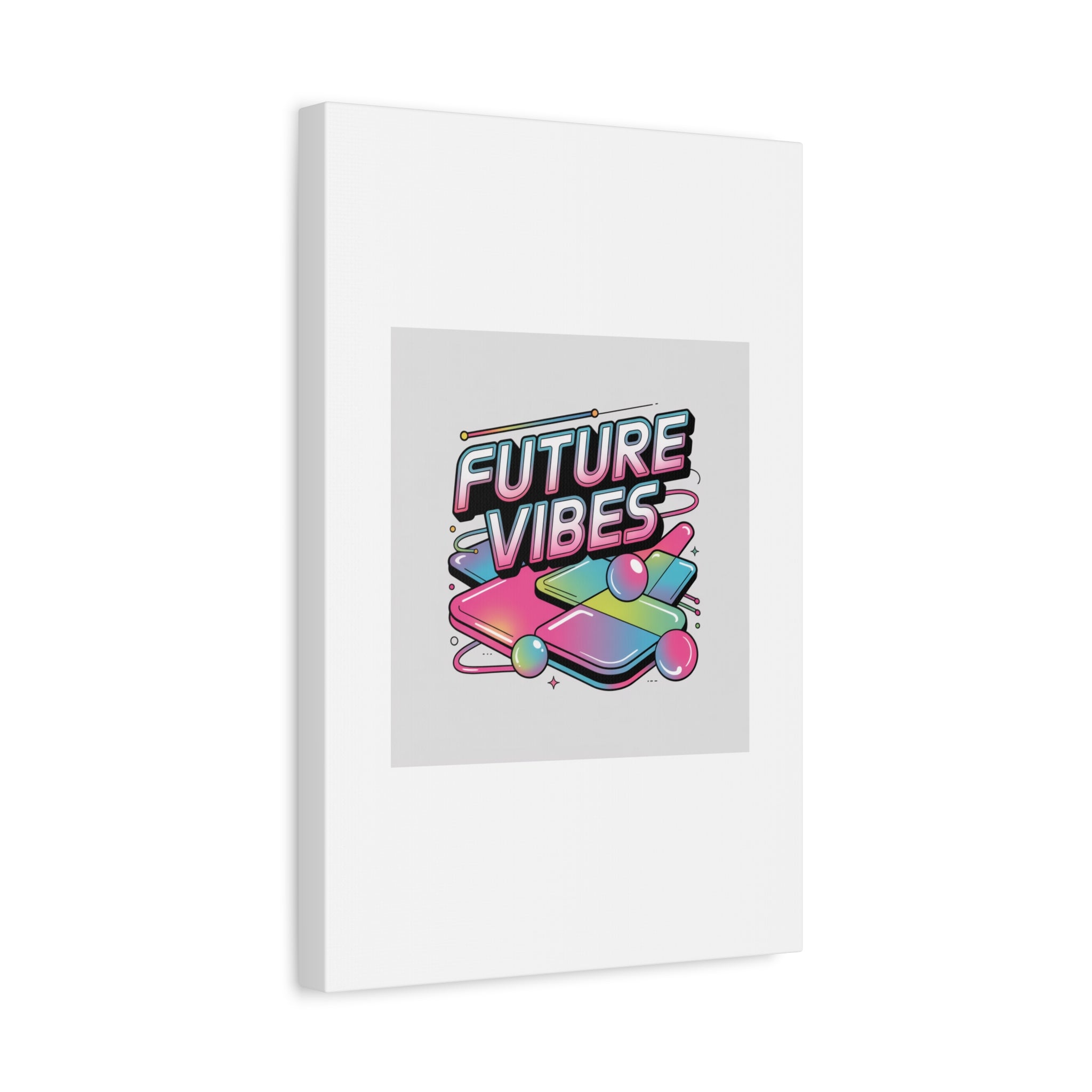 Future Vibes Canvas | Y2K Cyber Holo, Retro Tech Print