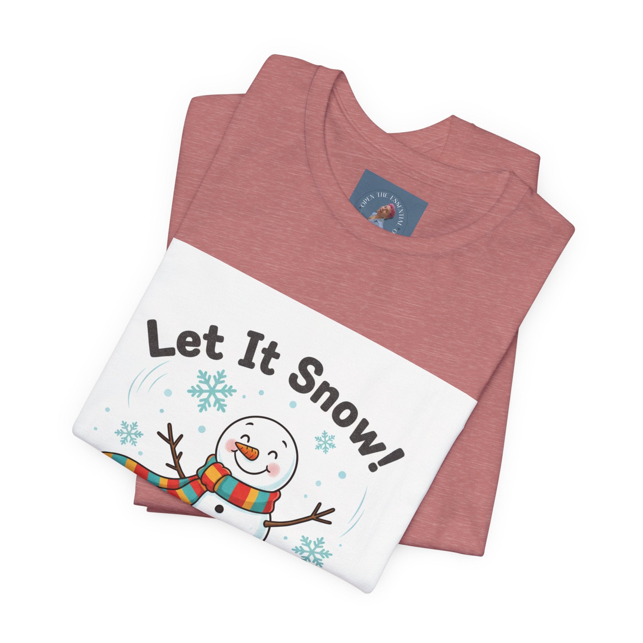 Let It Snow Snowman Tee | snow day, cozy winter shirt