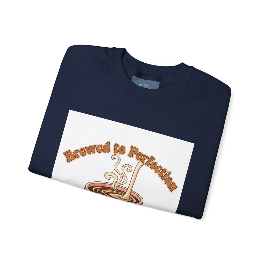 Brewed to Perfection Sweatshirt | coffee aesthetic, latte art design