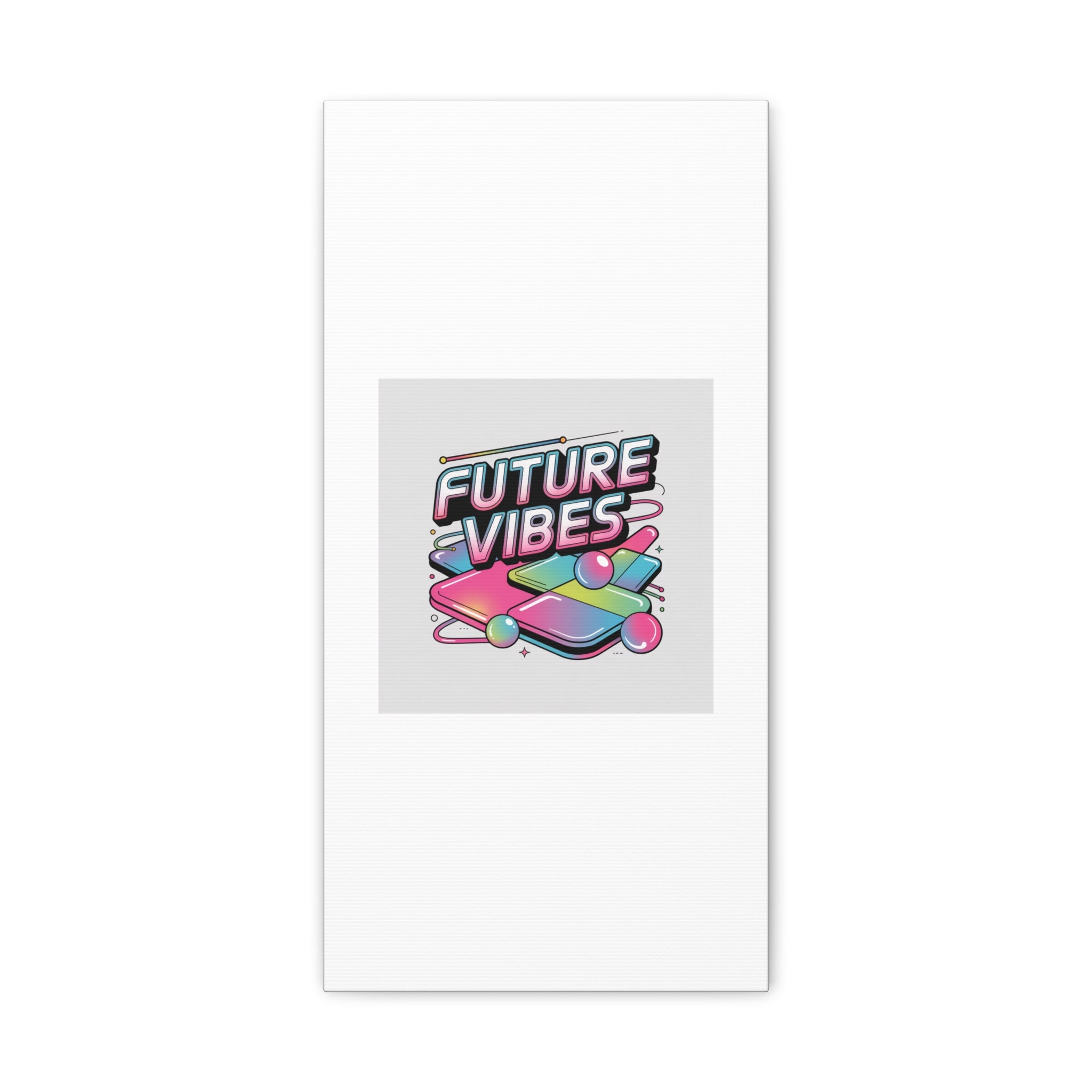 Future Vibes Canvas | Y2K Cyber Holo, Retro Tech Print