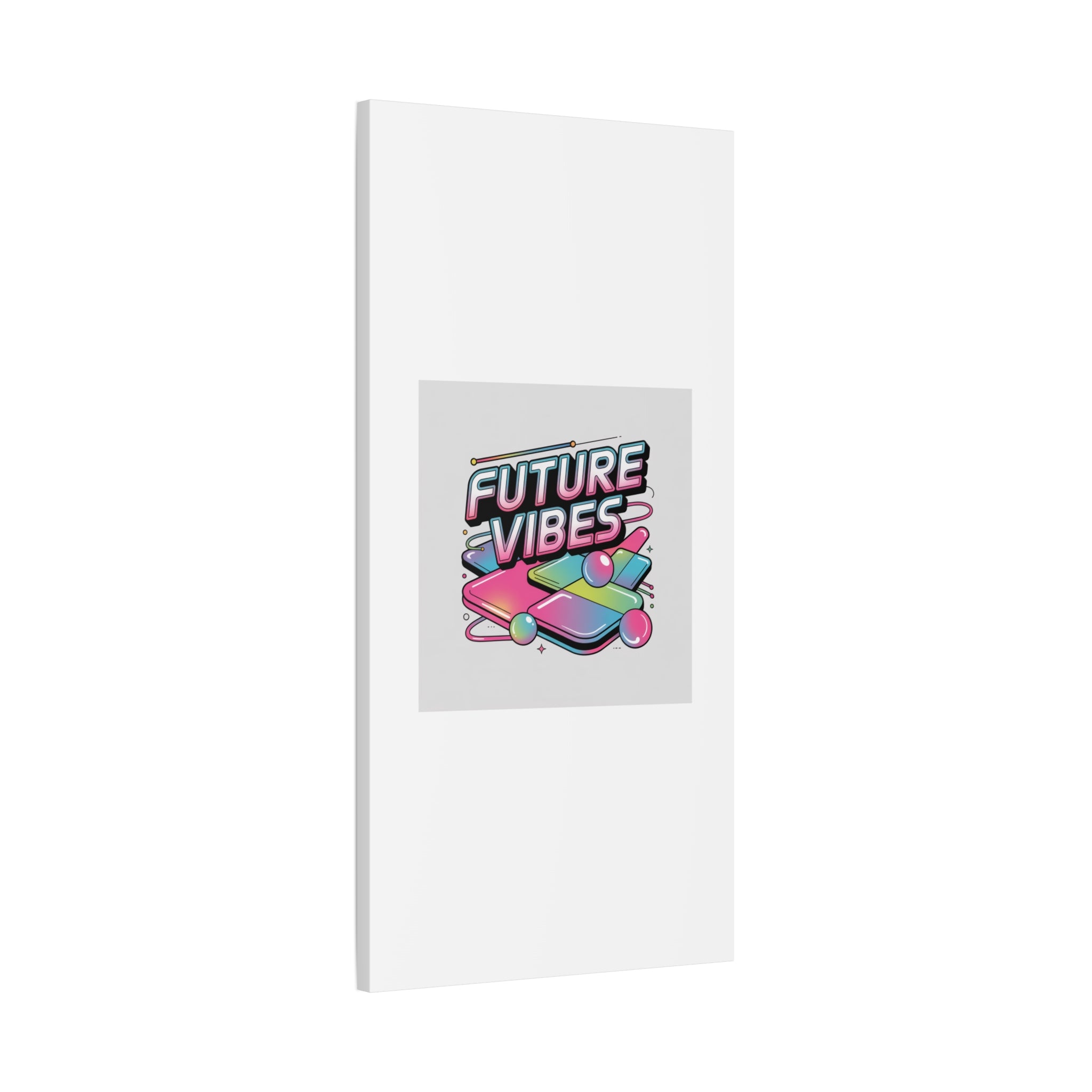 Future Vibes Canvas | Y2K Cyber Holo, Retro Tech Print