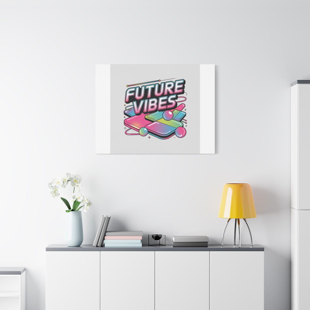 Future Vibes Canvas | Y2K Cyber Holo, Retro Tech Print
