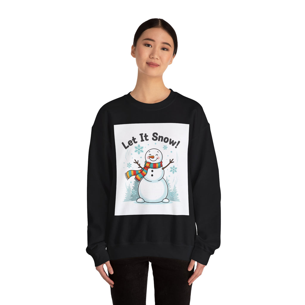 Let It Snow Snowman Sweatshirt | snow day, cozy winter shirt