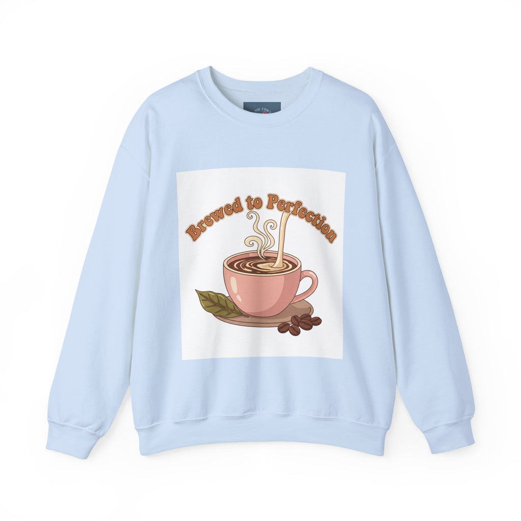Brewed to Perfection Sweatshirt | coffee aesthetic, latte art design