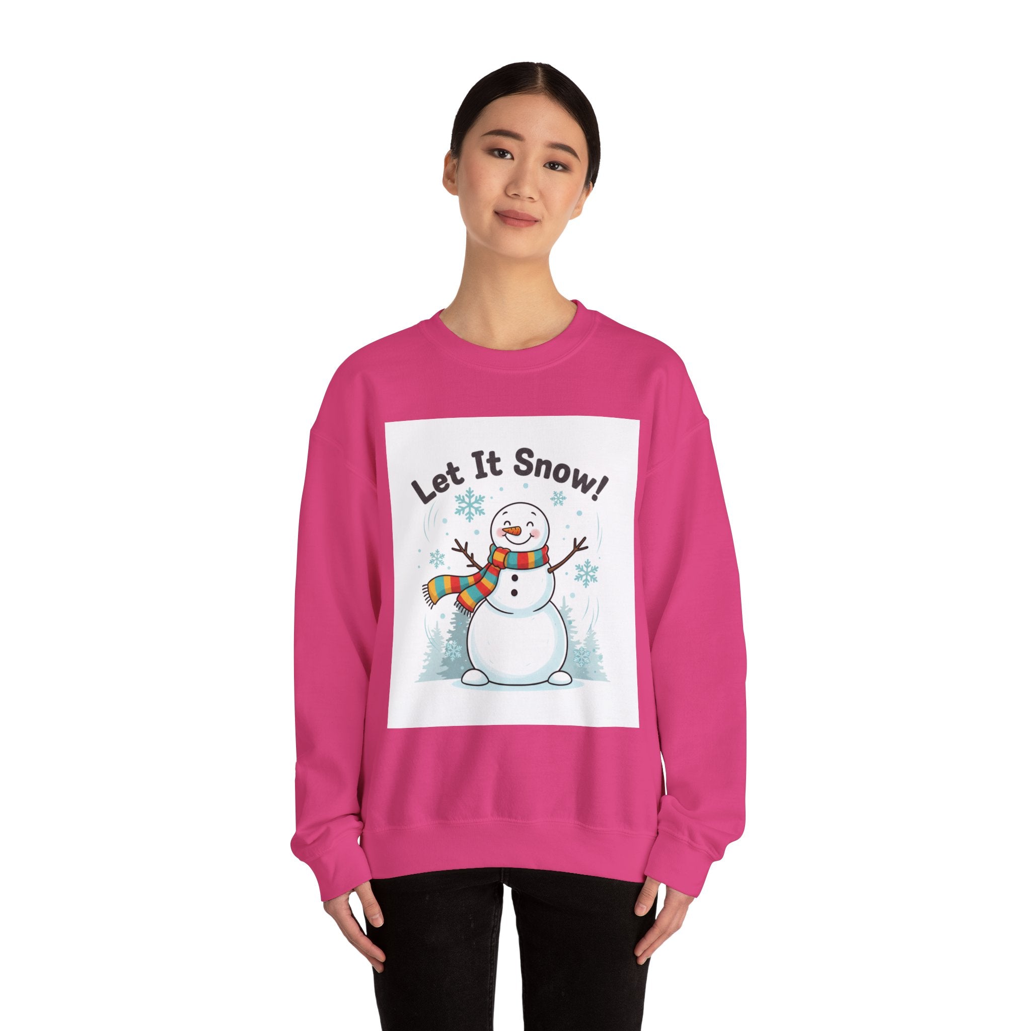 Let It Snow Snowman Sweatshirt | snow day, cozy winter shirt