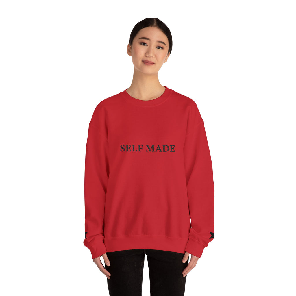 Self Made Crewneck Sweatshirt — Minimal Motivational Pullover