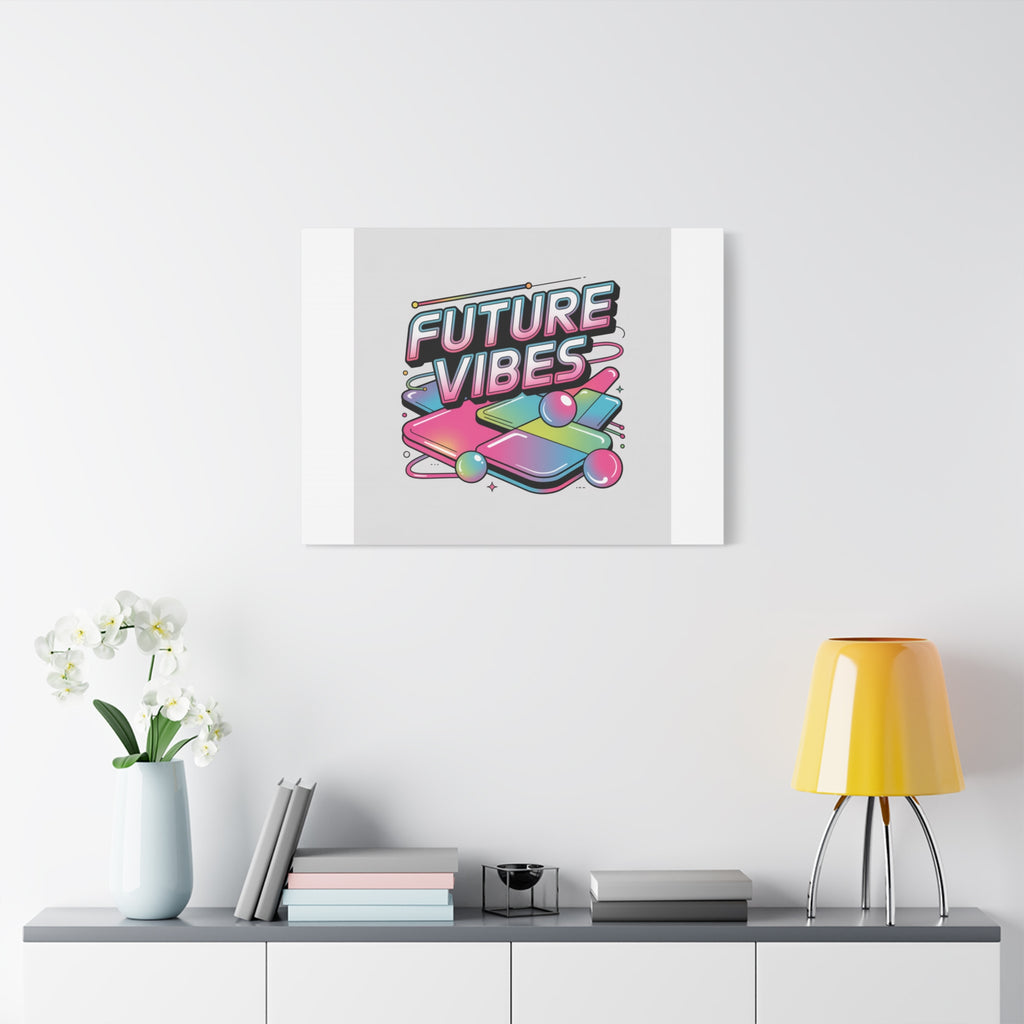 Future Vibes Canvas | Y2K Cyber Holo, Retro Tech Print