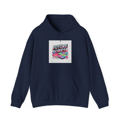 Future Vibes chrome logo Hoodie | Y2K cyber holo aesthetic, retro tech print