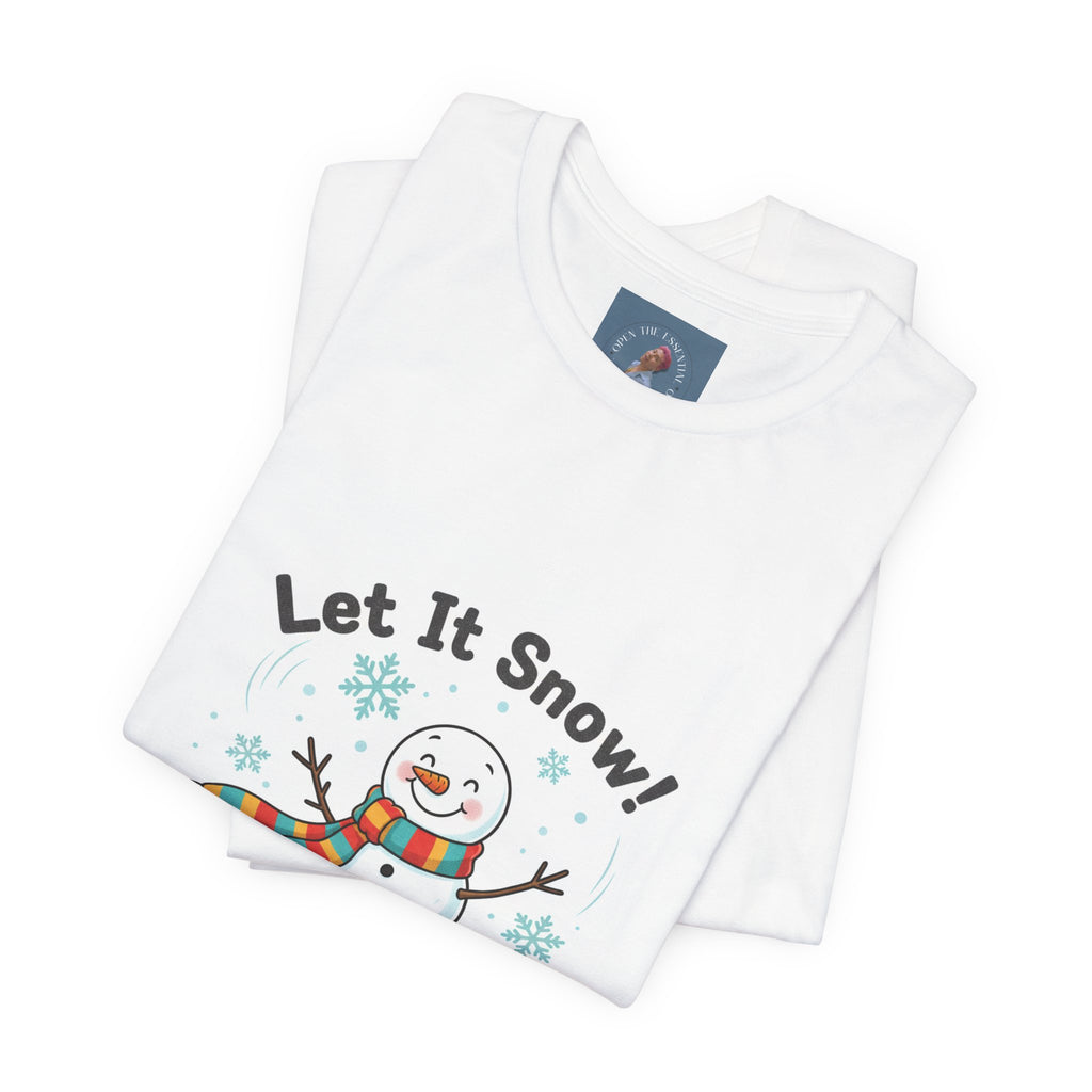 Let It Snow Snowman Tee | snow day, cozy winter shirt