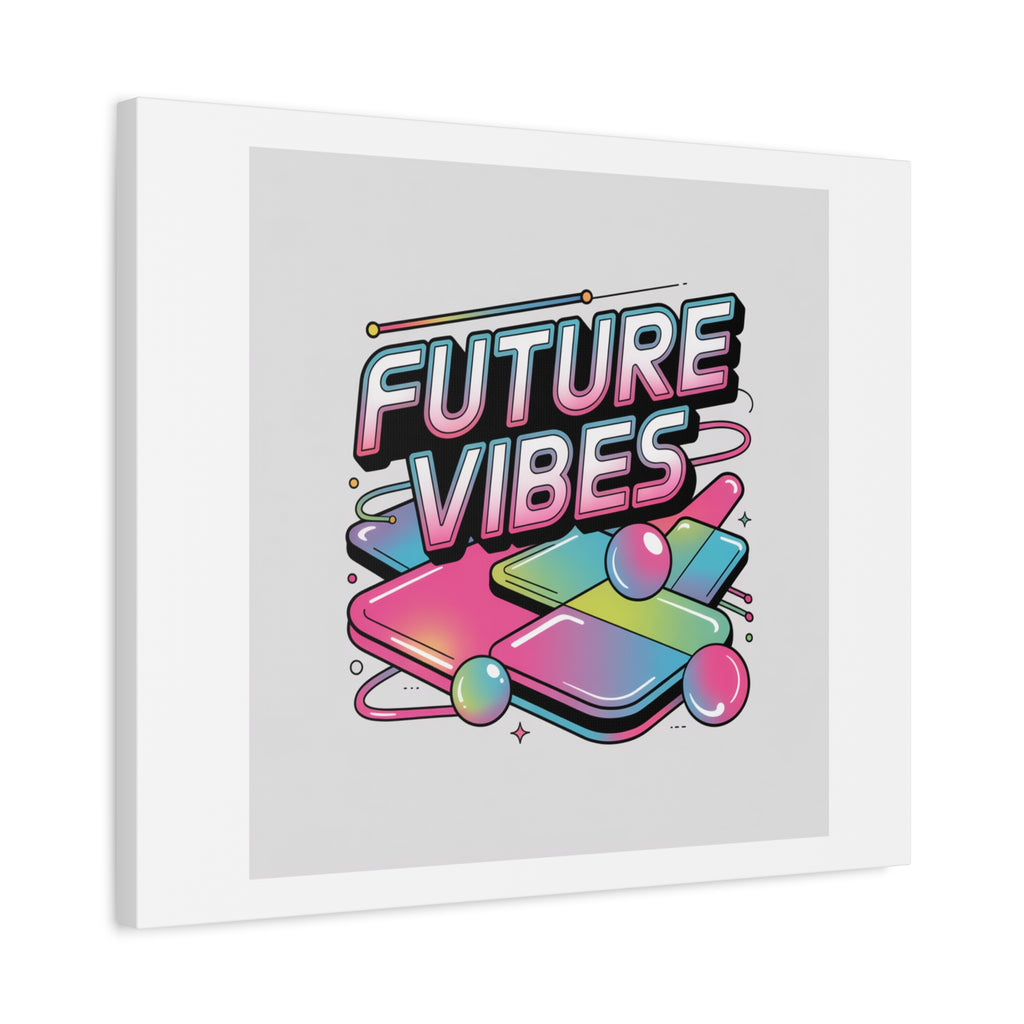 Future Vibes Canvas | Y2K Cyber Holo, Retro Tech Print