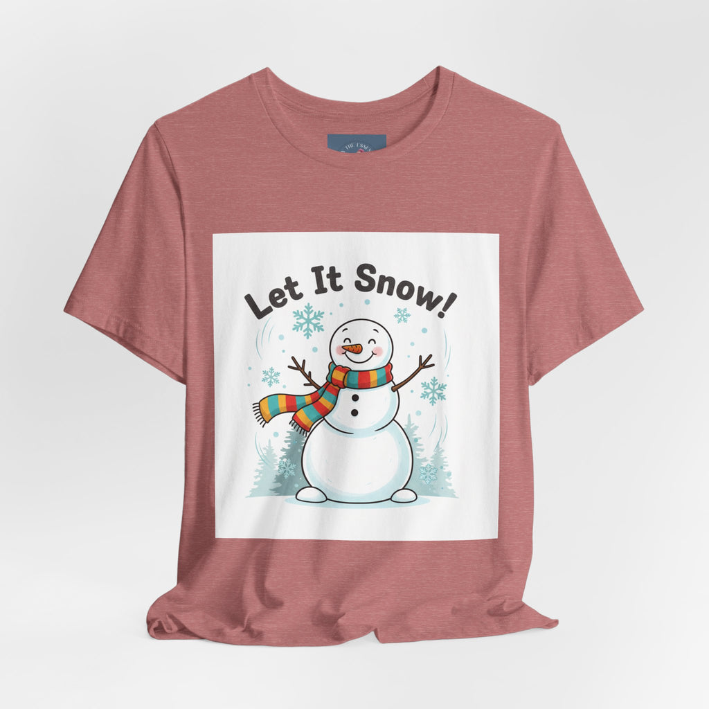 Let It Snow Snowman Tee | snow day, cozy winter shirt