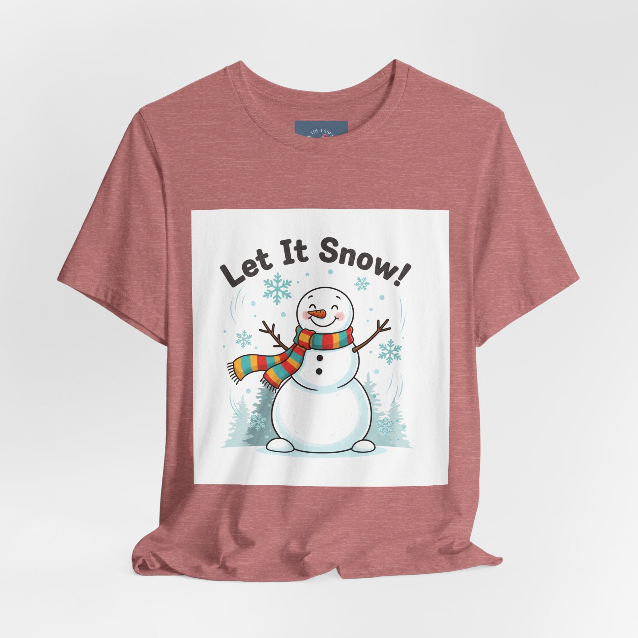 Let It Snow Snowman Tee | snow day, cozy winter shirt