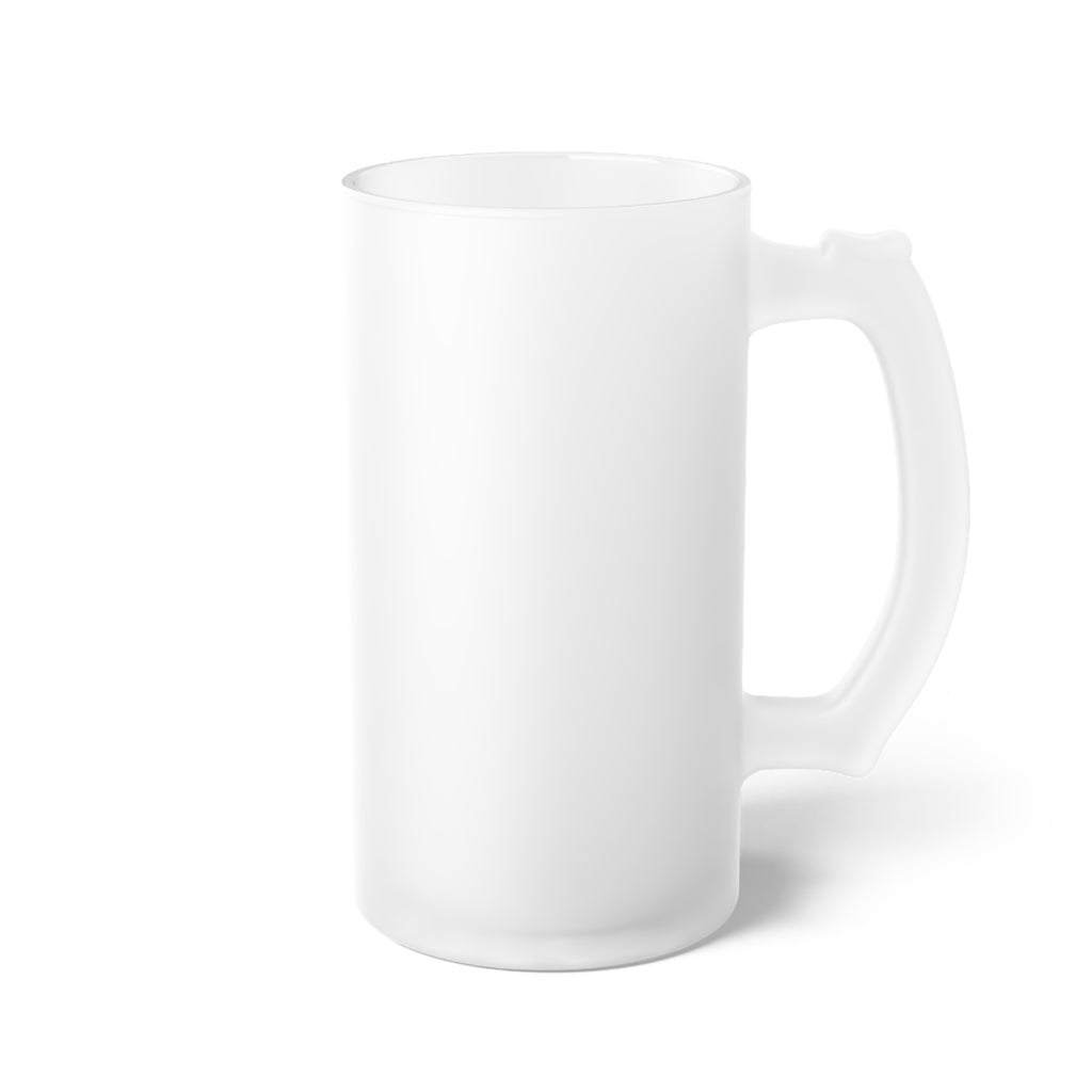 Frosted Glass Beer Mug — "GIRL WHATEVER MUG" Romantic