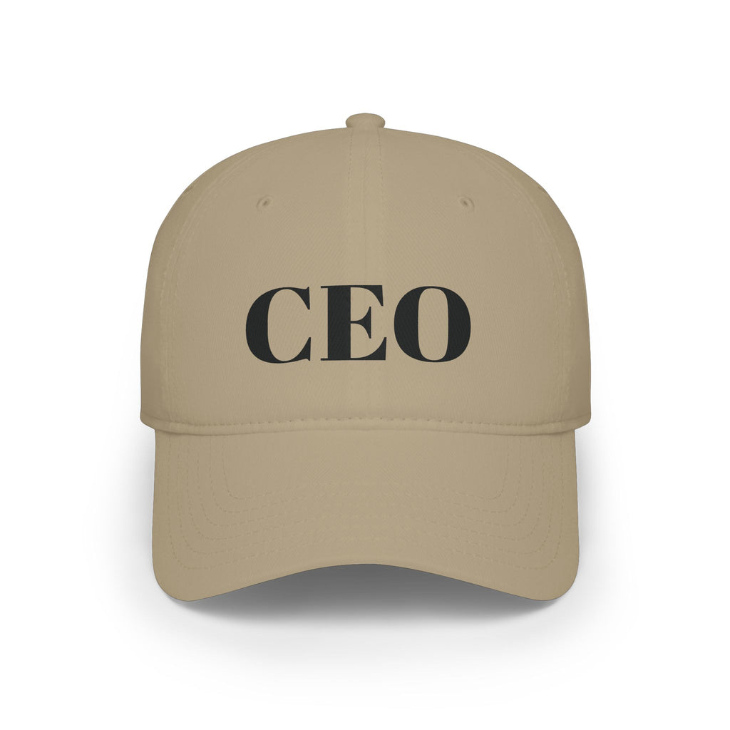 CEO Baseball Cap — Low Profile Red Hat with Bold 'CEO'