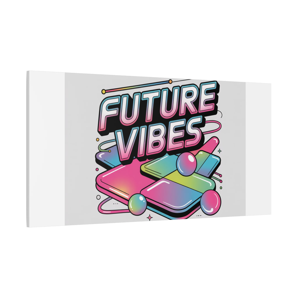 Future Vibes Canvas | Y2K Cyber Holo, Retro Tech Print