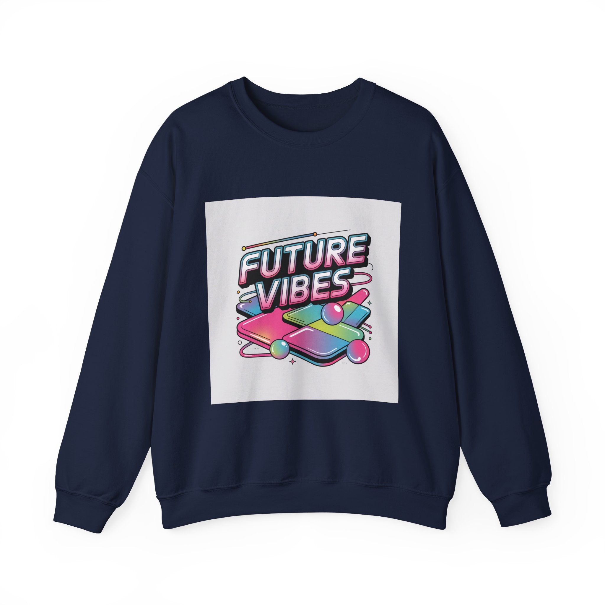Future Vibes Crewneck Sweatshirt | Y2K Cyber Holo Retro Tech