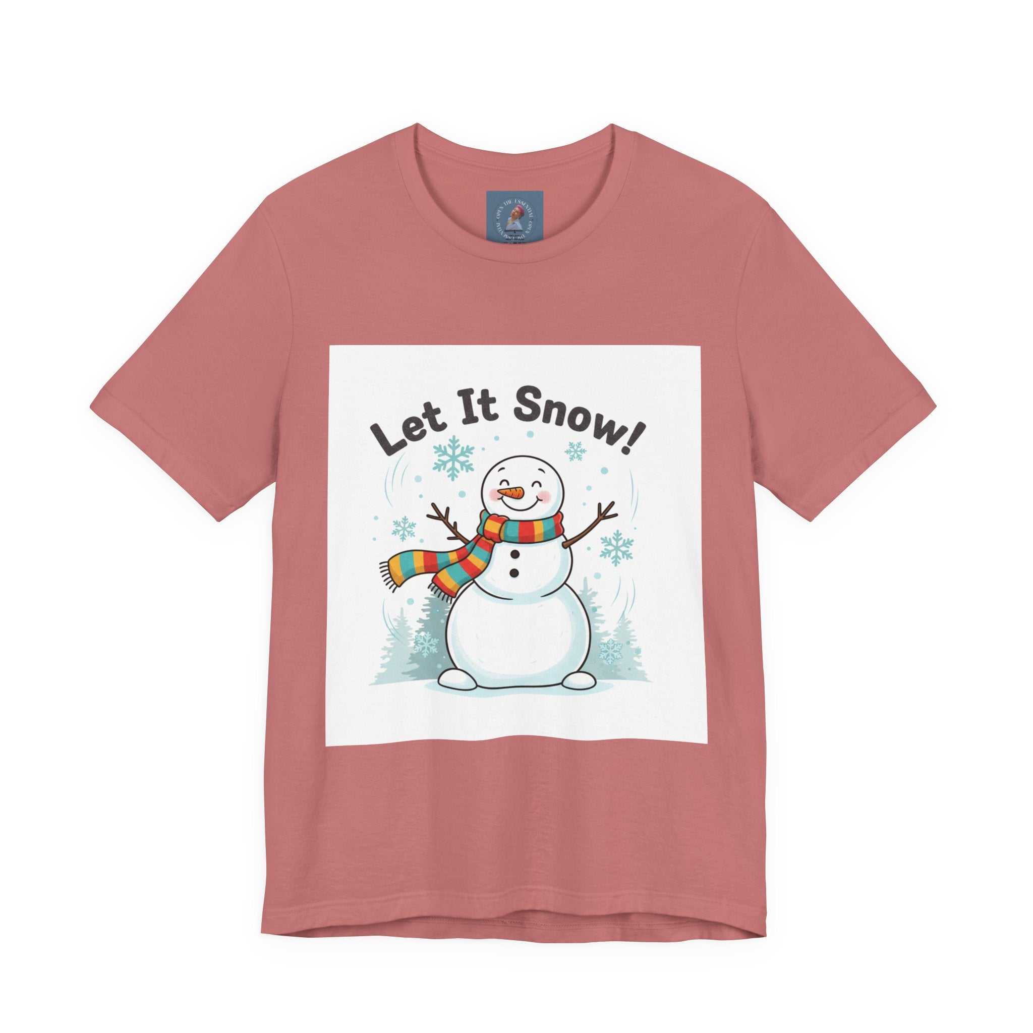 Let It Snow Snowman Tee | snow day, cozy winter shirt