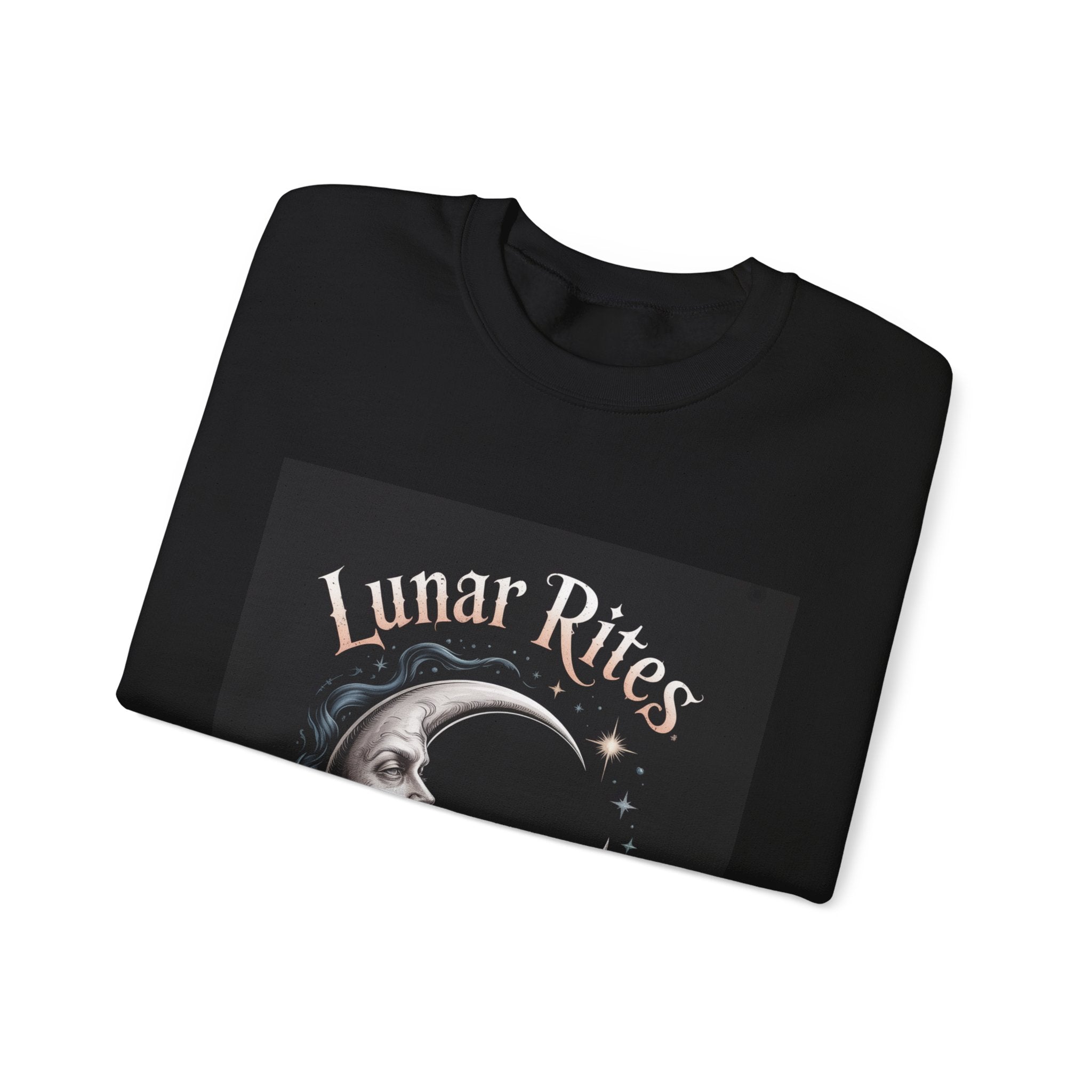 Lunar Rites Crewneck Sweatshirt | Witchy Christmas, Winter Solstice Art