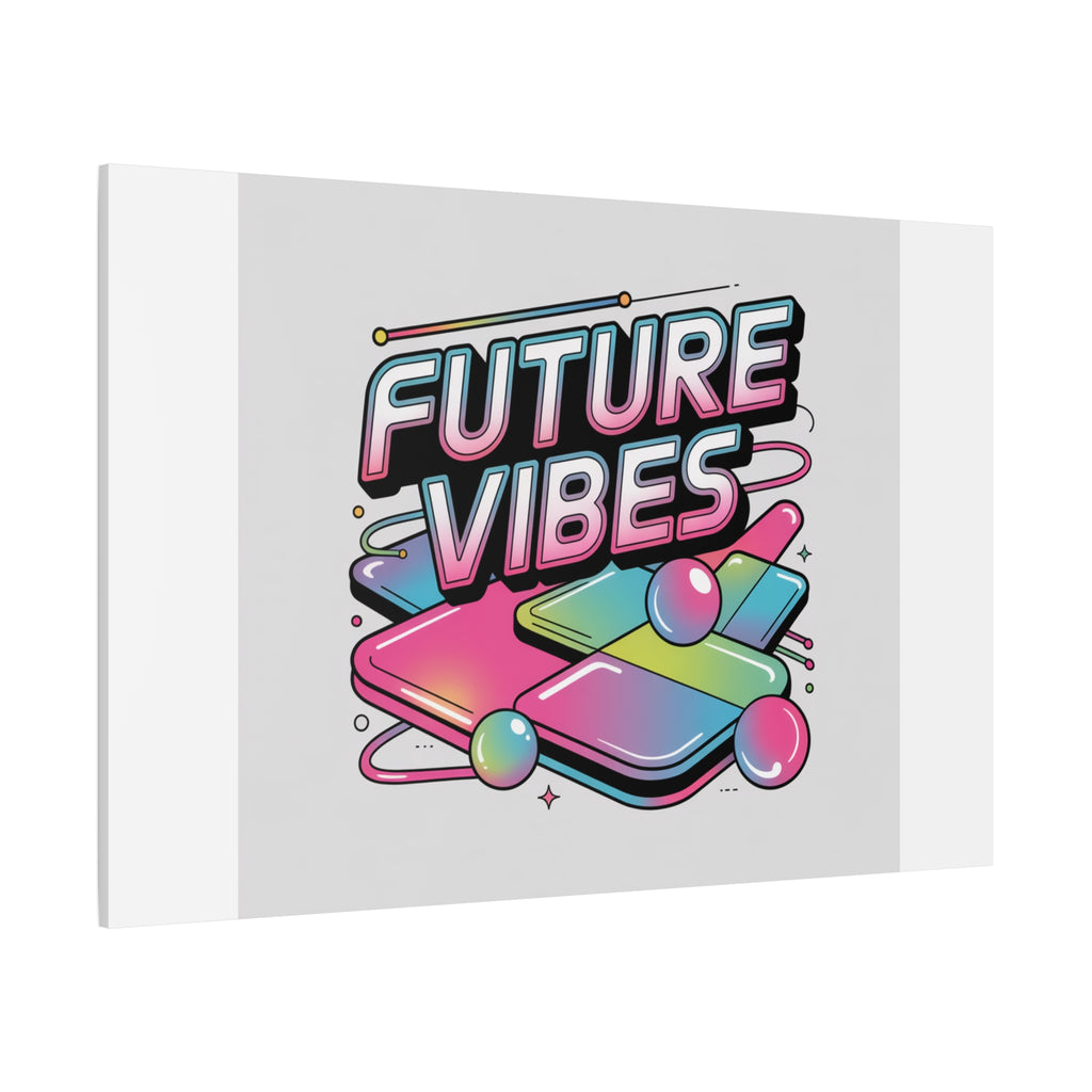 Future Vibes Canvas | Y2K Cyber Holo, Retro Tech Print