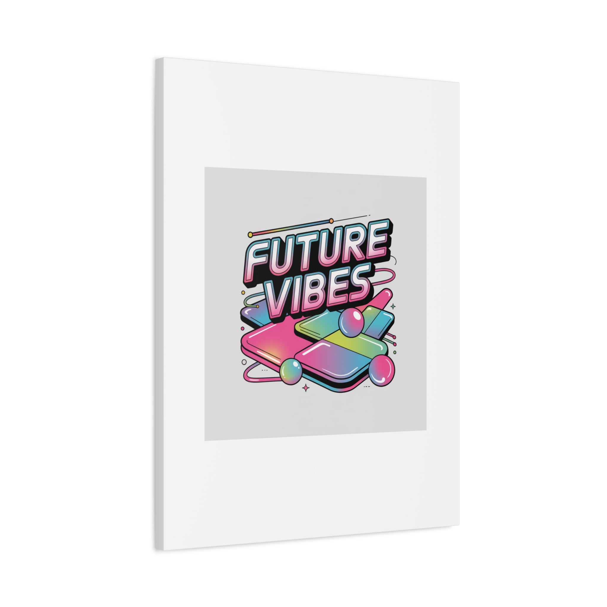 Future Vibes Canvas | Y2K Cyber Holo, Retro Tech Print