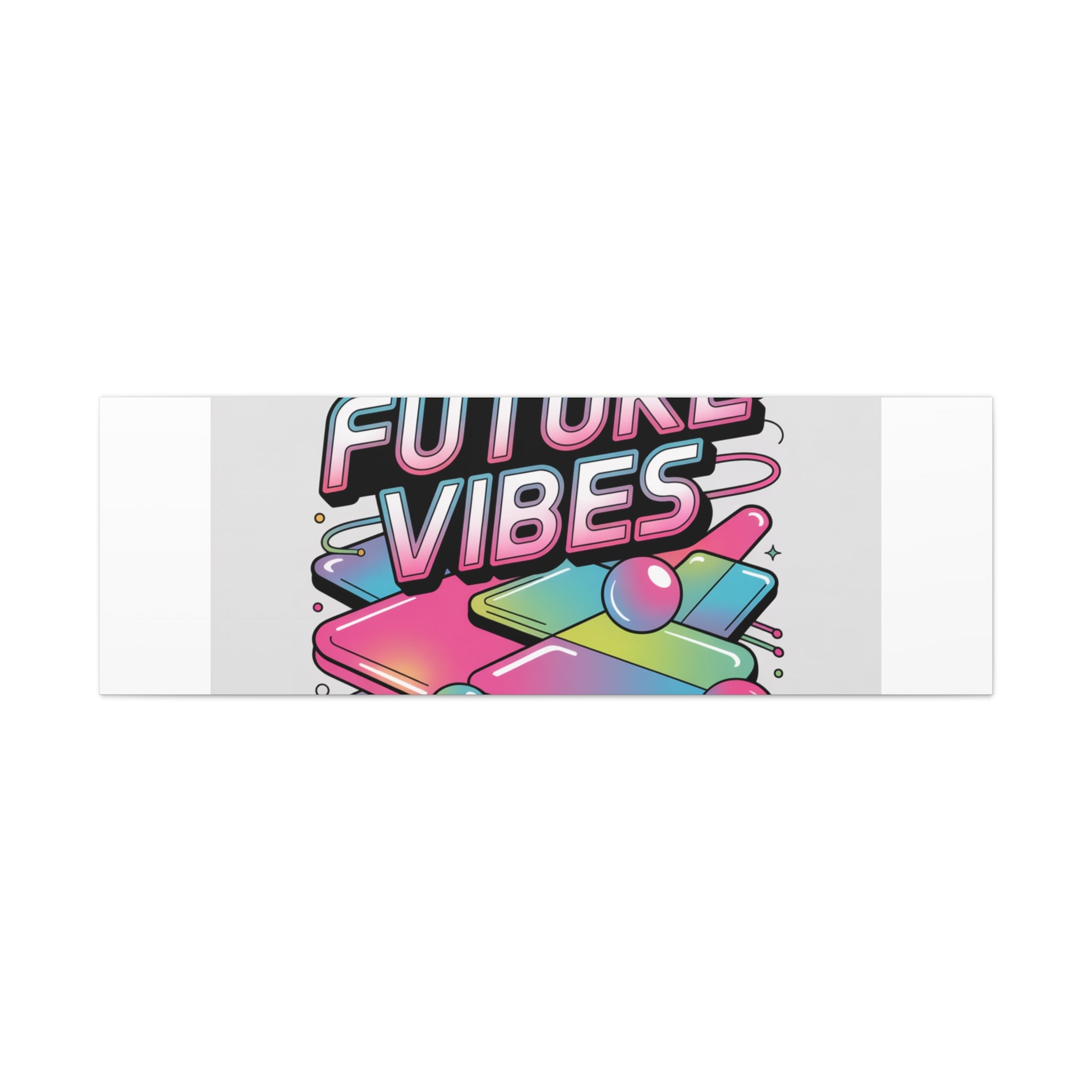Future Vibes Canvas | Y2K Cyber Holo, Retro Tech Print