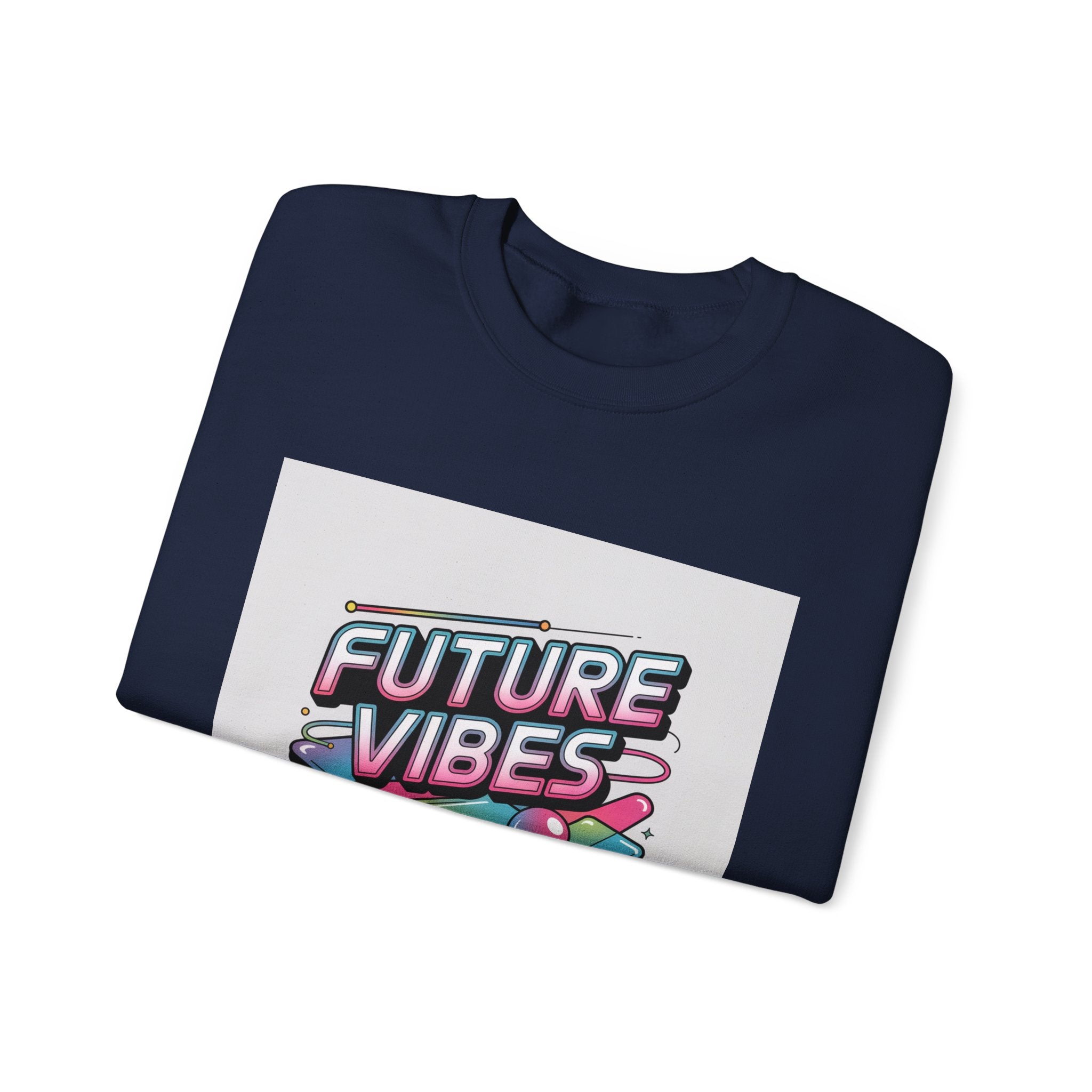 Future Vibes Crewneck Sweatshirt | Y2K Cyber Holo Retro Tech