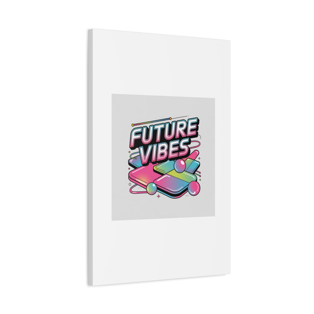 Future Vibes Canvas | Y2K Cyber Holo, Retro Tech Print