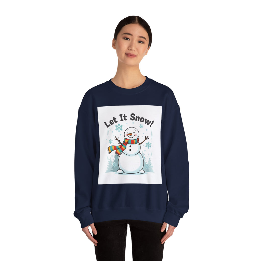 Let It Snow Snowman Sweatshirt | snow day, cozy winter shirt