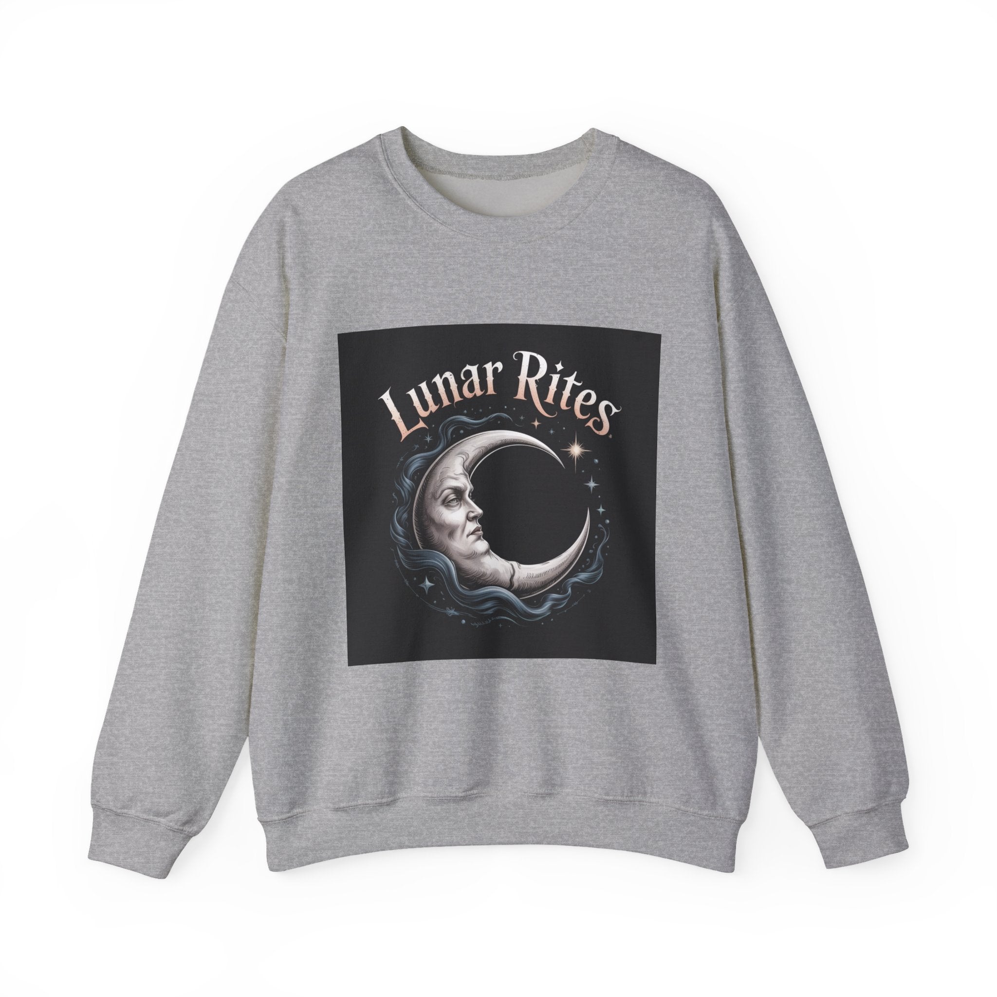 Lunar Rites Crewneck Sweatshirt | Witchy Christmas, Winter Solstice Art