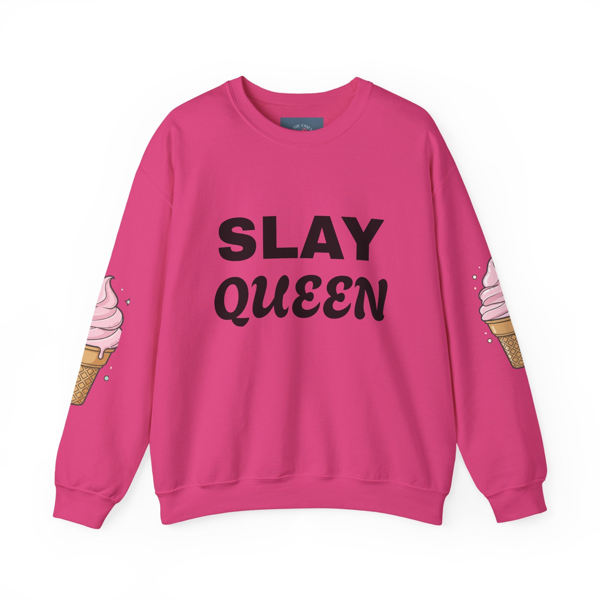 Slay Queen ICE CREAM CONE Crewneck Sweatshirt — 'Gen Z' Back Shine