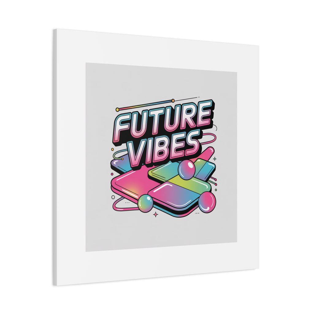 Future Vibes Canvas | Y2K Cyber Holo, Retro Tech Print