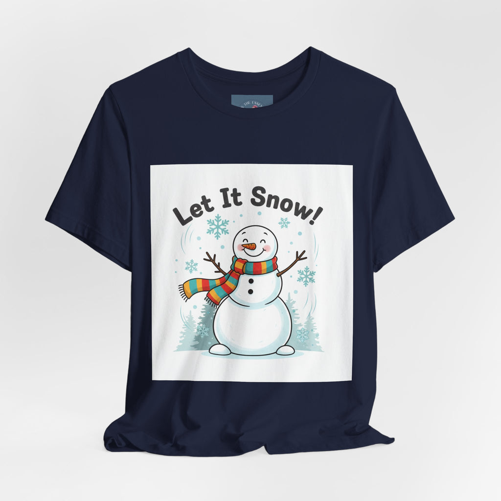 Let It Snow Snowman Tee | snow day, cozy winter shirt
