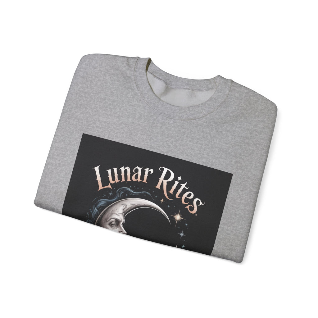 Lunar Rites Crewneck Sweatshirt | Witchy Christmas, Winter Solstice Art
