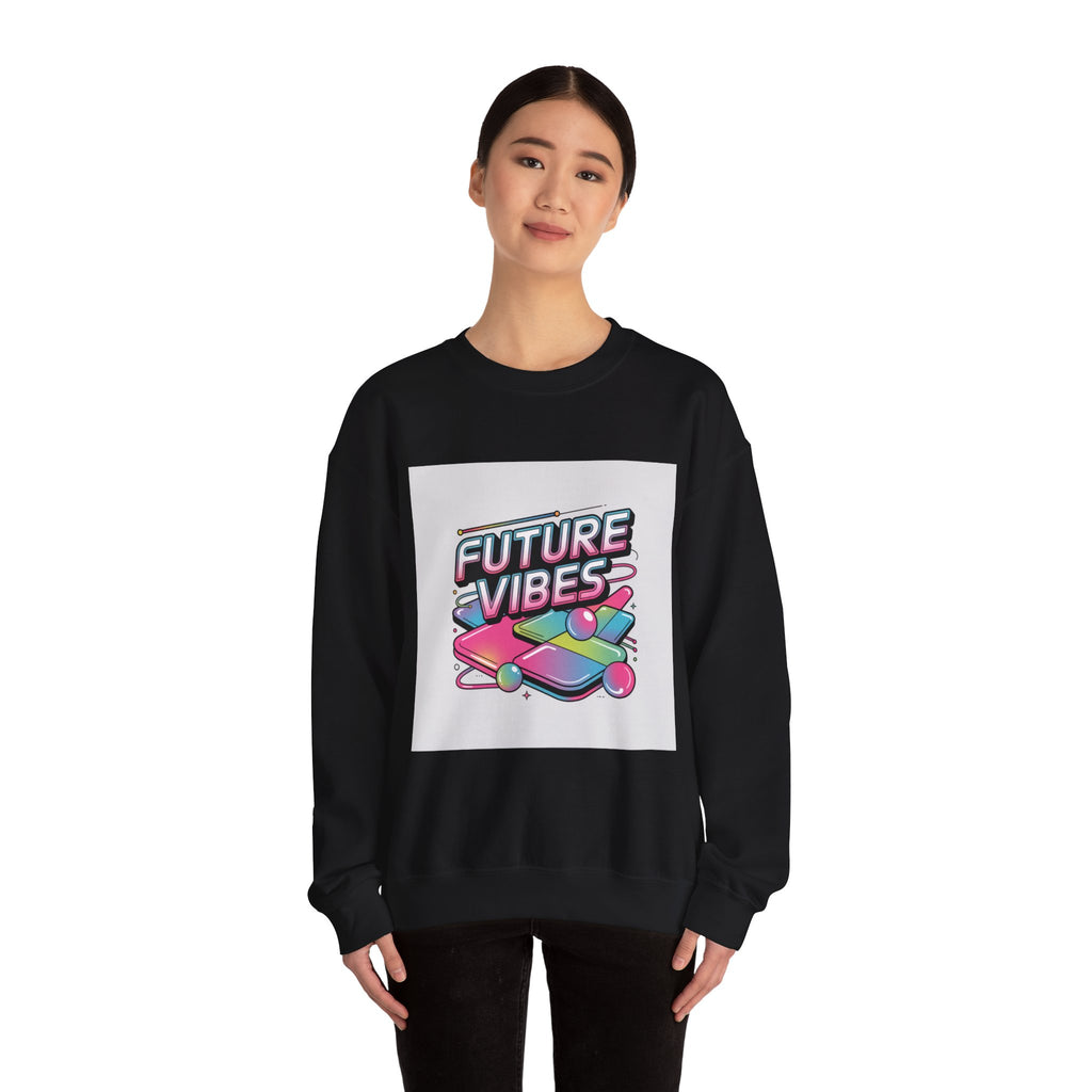 Future Vibes Crewneck Sweatshirt | Y2K Cyber Holo Retro Tech