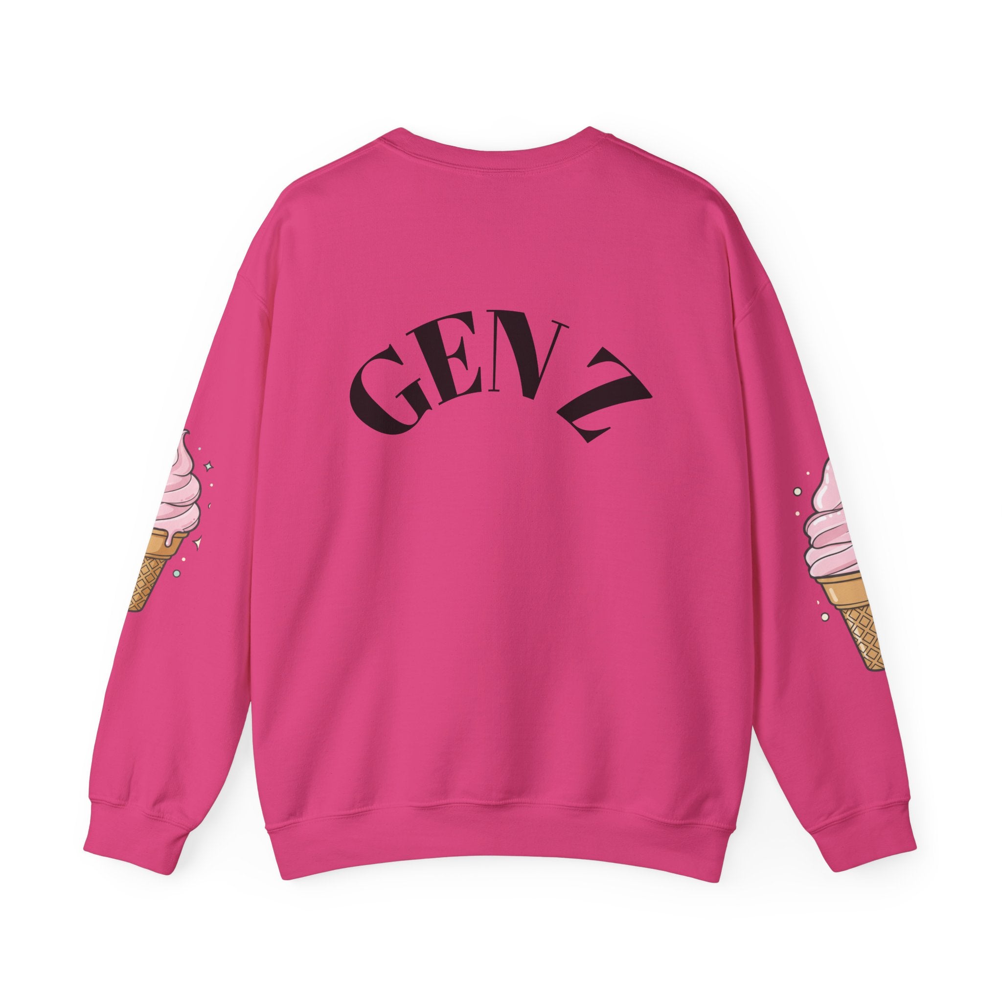 Slay Queen ICE CREAM CONE Crewneck Sweatshirt — 'Gen Z' Back Shine