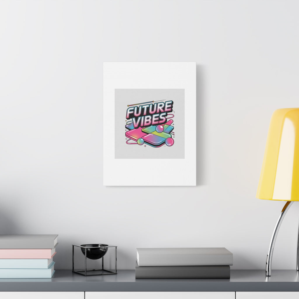 Future Vibes Canvas | Y2K Cyber Holo, Retro Tech Print