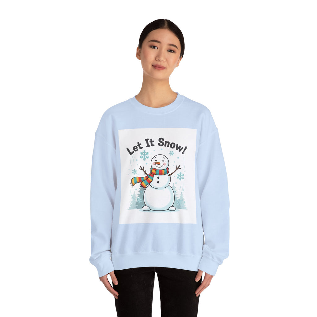 Let It Snow Snowman Sweatshirt | snow day, cozy winter shirt