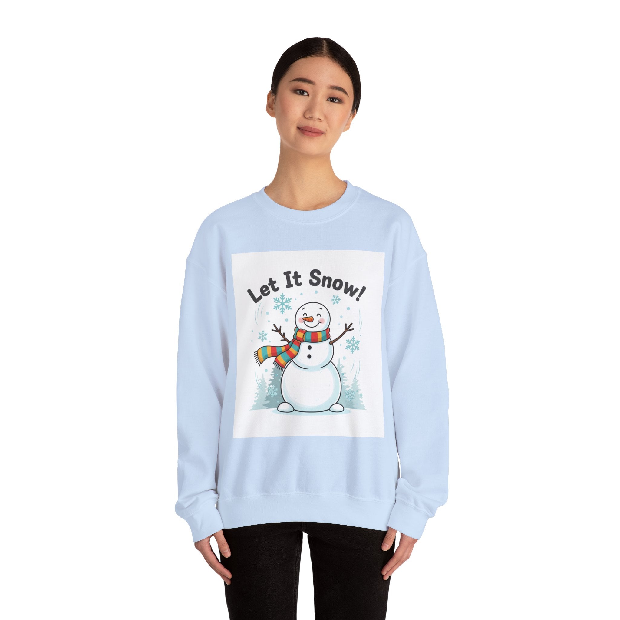 Let It Snow Snowman Sweatshirt | snow day, cozy winter shirt