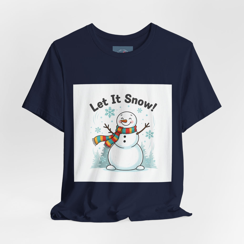 Let It Snow Snowman Tee | snow day, cozy winter shirt