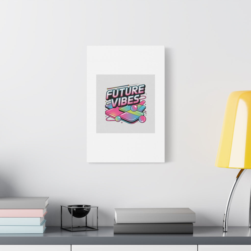 Future Vibes Canvas | Y2K Cyber Holo, Retro Tech Print