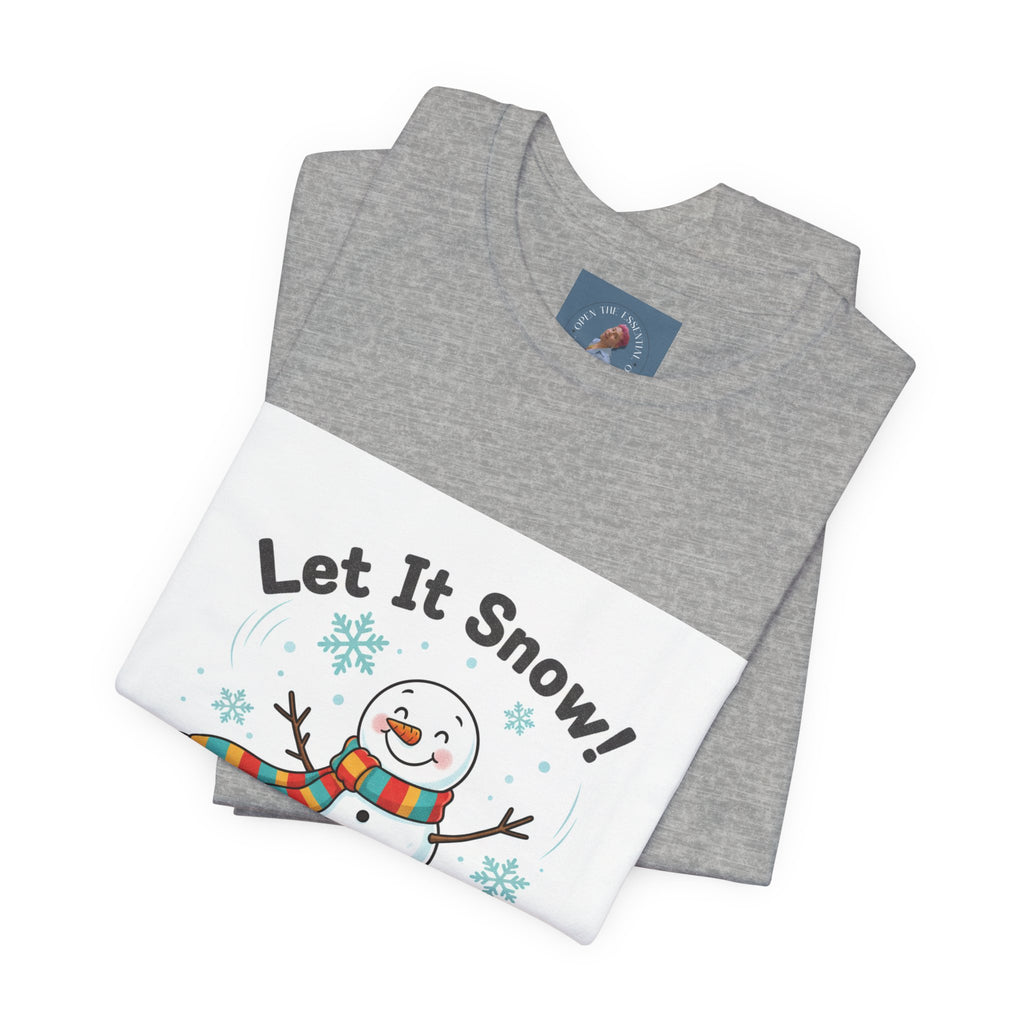 Let It Snow Snowman Tee | snow day, cozy winter shirt