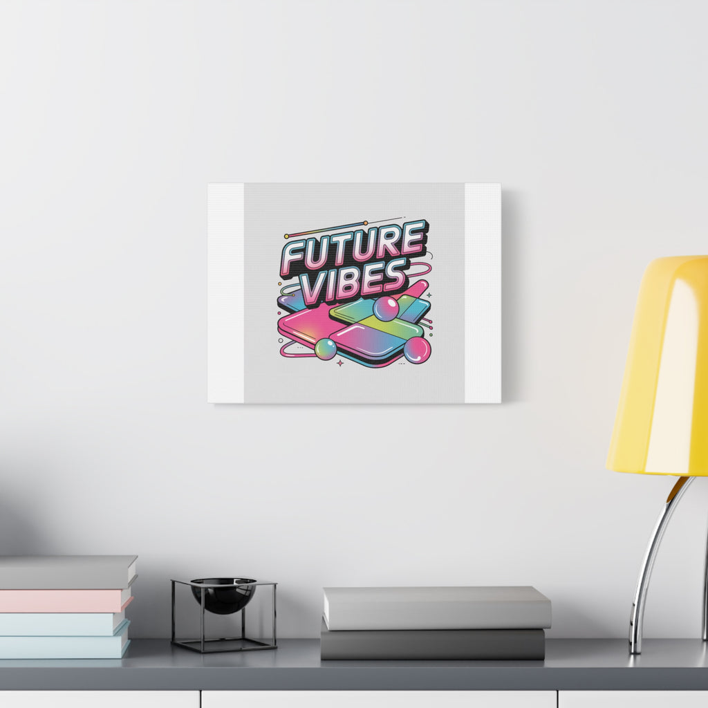 Future Vibes Canvas | Y2K Cyber Holo, Retro Tech Print