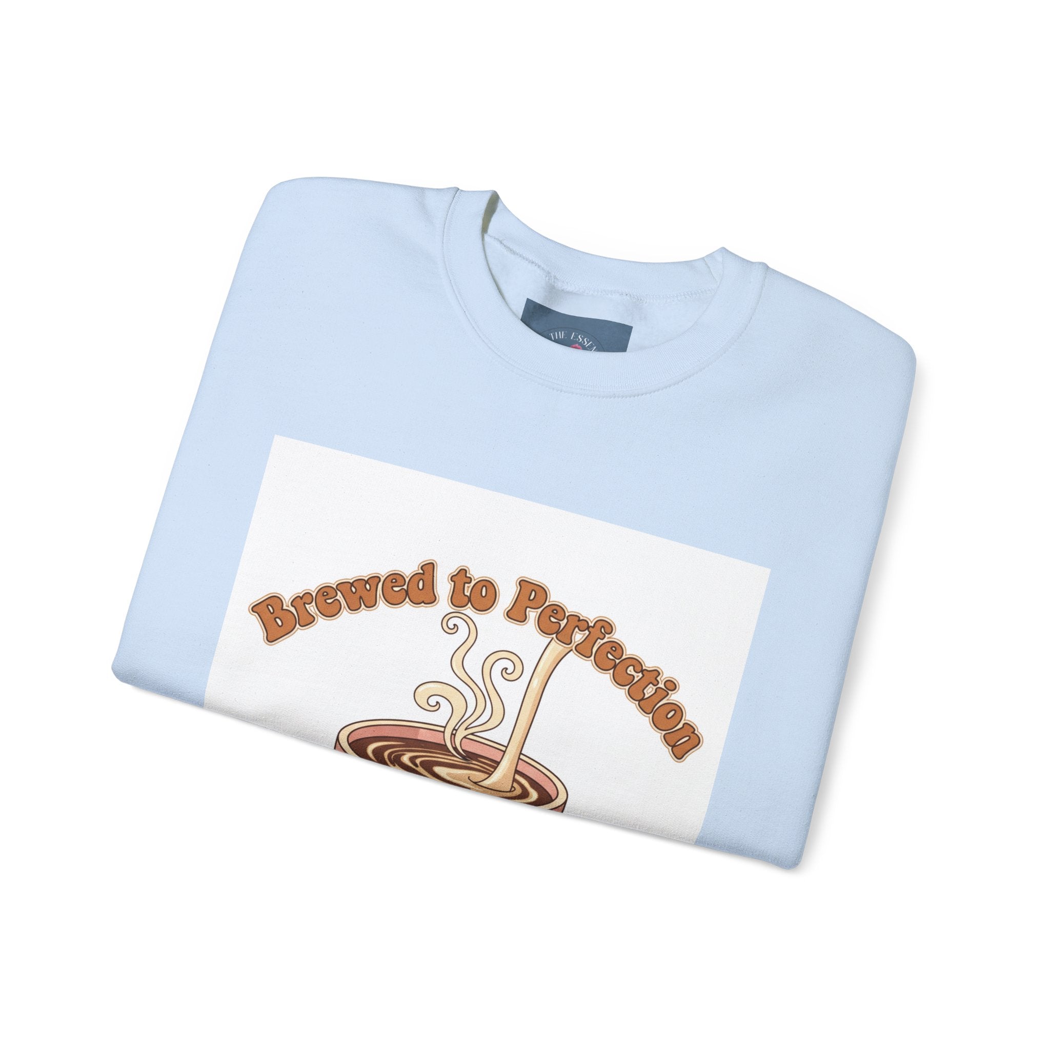 Brewed to Perfection Sweatshirt | coffee aesthetic, latte art design