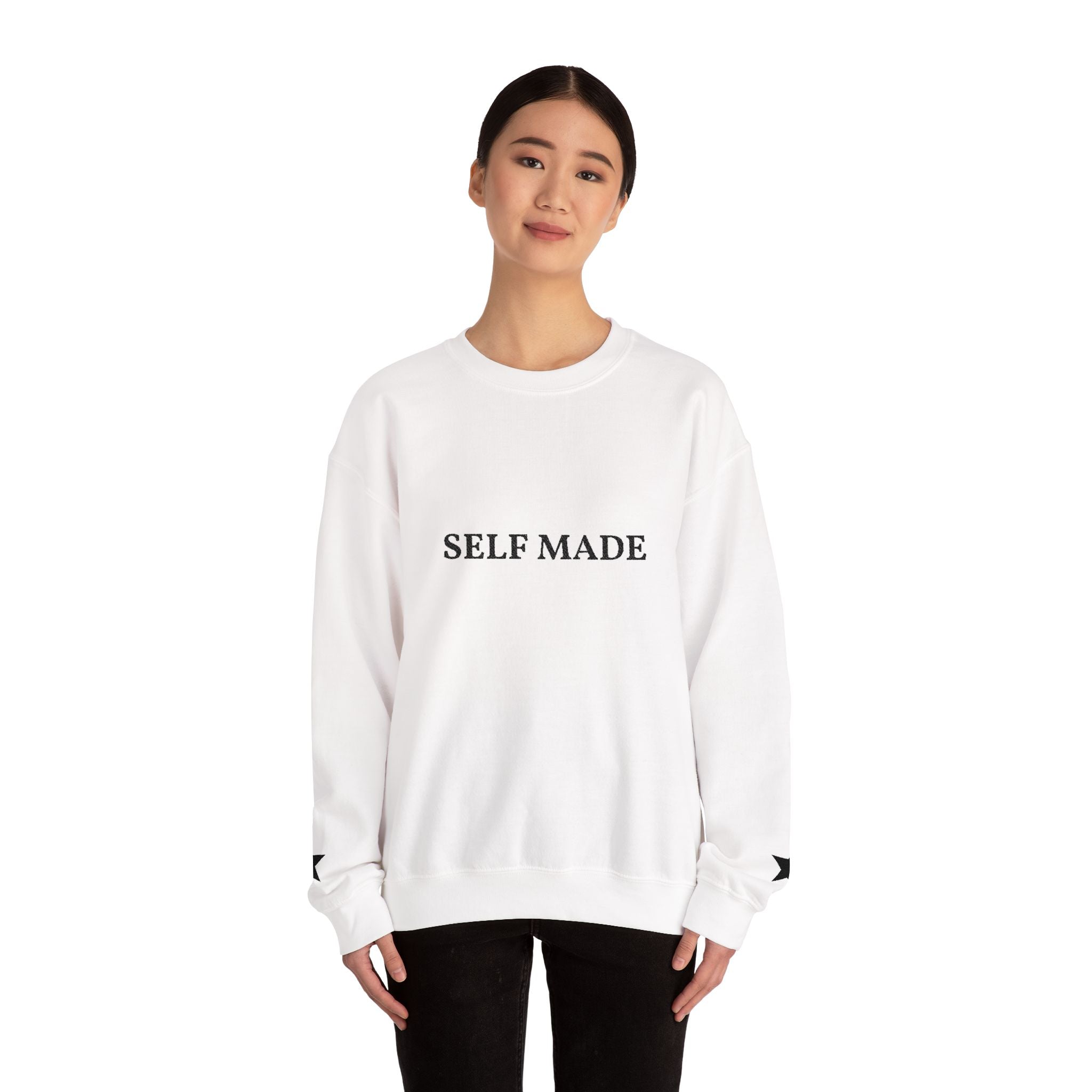 Self Made Crewneck Sweatshirt — Minimal Motivational Pullover