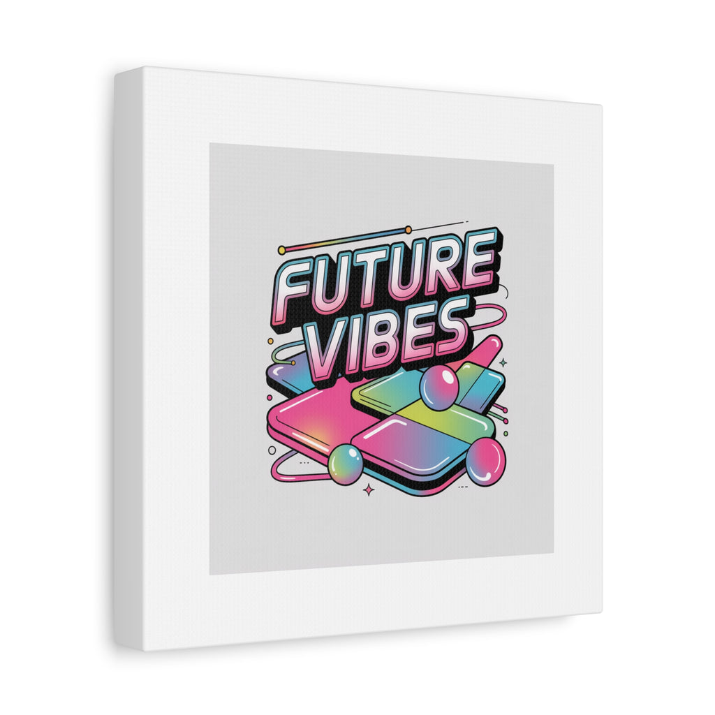 Future Vibes Canvas | Y2K Cyber Holo, Retro Tech Print