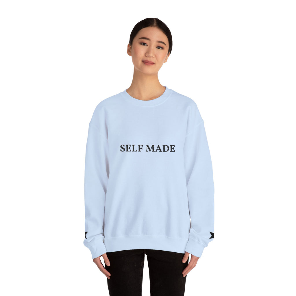 Self Made Crewneck Sweatshirt — Minimal Motivational Pullover
